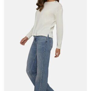 Wildfox Helena Long Sleeve Top in Snow White ( L )